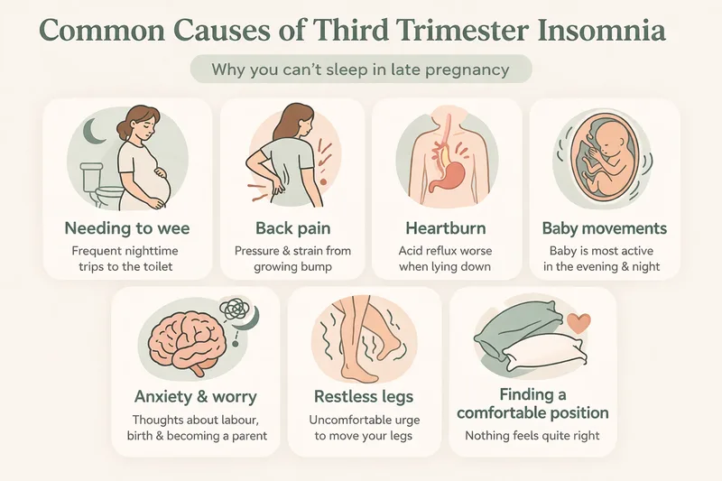 Common causes of insomnia during the third trimester of pregnancy