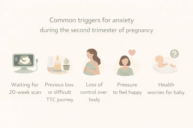Common triggers for anxiety during the second trimester of pregnancy